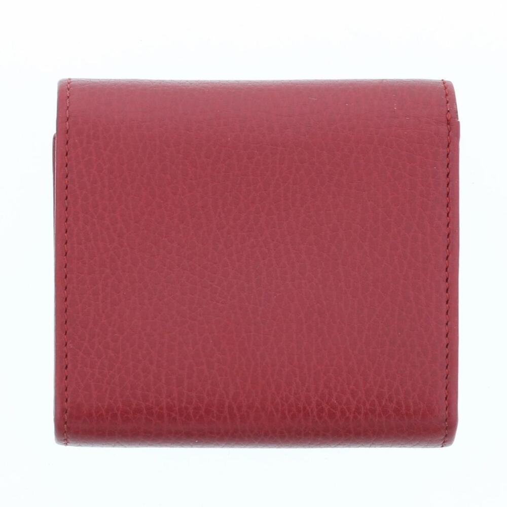 GUCCI GG Marmont Leather Wallet Tri fold coin wallet GG marmont Red - Picture 3 of 6